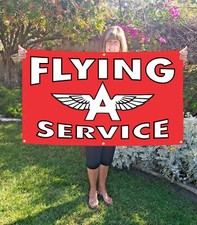 FLYING A SERVICE Banner for Gas Enthusiast/ Fossil Fuel Fans/Man Cave garage art picture