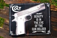 Colt 1911 - Colt's Manufacturing Company Tin Metal Sign - Firearms - M1911 - .45 picture