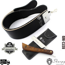 3 Pieces Men's Shaving Kit With Cut Throat Razor,Sharping Strop & Pouch for Men. picture