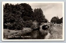 RPPC Bridge Over River Stour Summers Day at Fordwich VTG Postcard 1447 picture