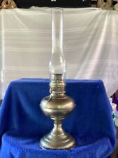 Vintage Aladdin 22 Inches Tall Antique Brass Or Nickel Plated Oil Lamp Beautiful picture