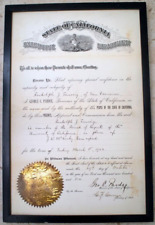 Signed by California Governor George Pardee 1906 Autographed Executive Document picture