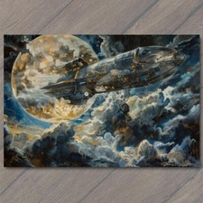 POSTCARD Alien God Civilization Religious Deity Ceremony Sacred Ritual Spaceship picture