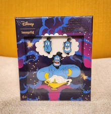Loungefly Disney Aladdin Genie Mixed Emotions 4pc Pin Set NEW picture