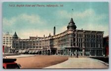 English Hotel and Theatre Indianapolis IN Indiana Postcard  picture