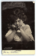 1907 SOUIX FALLS SD BEAUTIFUL GIRL WAITING ON HER MAN CE ECKSTONE POSTCARD P3677 picture