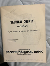 VINTAGE 1973 SAGINAW COUNTY MICHIGAN PLATT BOOK & INDEX OF OWNERS picture