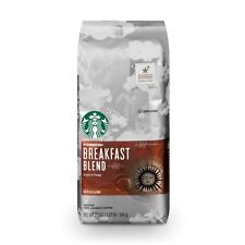 STARBUCKS   BREAKFAST BLEND MEDIUM ROAST GROUND COFFEE -18oz BAG - PACK OF 2 picture