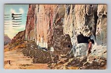 Frijoles Canyon NM-New Mexico, North Wall Ruins, Ancient Ruins, Vintage Postcard picture