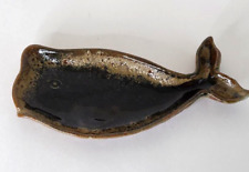 Art pottery Sperm whale trinket dish nautical sea life picture