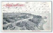 c1920's Greetings From Milwaukee Lake Park & Drive Wisconsin Unposted Postcard picture