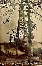 OIL WELL Oklahoma Antique POSTCARD 1916 Drumright RPPC Real Photo Very Good Cond picture