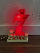 Vintage RARE SEAGRAMS 7 WHISKEY REGISTER TOPPER LIGHTED SIGN THE SURE MAKE OFFER picture