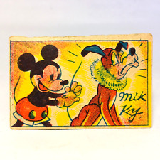 1920s Mickey Mouse & Pluto / Vintage Japanese Menko Card / Disney #98470 picture