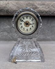 J.D. Bergen Cut Glass Clock - Circa 1900 w/ Key picture