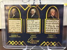 2022 Pieces of the Past Washington Adams Jefferson Pieces Trio Relic #PT-1 picture