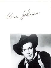 Ben Johnson signed card Cowboy Actor picture