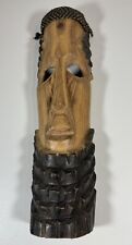 Vintage Pier 1 Imports Hand Carved Zimbabwe Collection Wooden Makalunga Mask picture