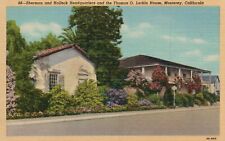 Postcard CA Monterey Sherman & Halleck HQ Larkin House 1934 Vintage PC J402 picture