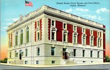 Joplin MO Missouri US Court House & Post Office Vintage Linen Postcard Unposted picture