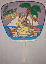 Baskin Robbins "In Search of Coolness" Paper Hand Fan 31 Flavors Promo Monkey picture