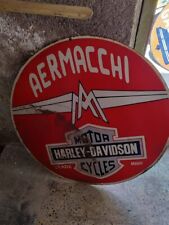 RARE PORCELAIN AERMACCHI ENAMEL SIGN 30 INCHES SINGLE SIDED picture