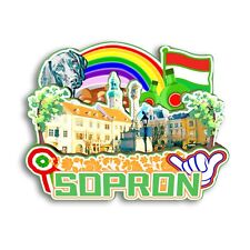Sopron HUNGARY Refrigerator magnet 3D travel souvenirs wood craft gifts picture