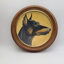 VINTAGE DOBERMAN PINSCHER PLATE BY VENETO FLAIR 1974 LE BY V. TIZIANO ITALY picture