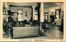 Middletown NY Mitchell Inn Lobby New York Curt Teich Sample postcard IP9 picture