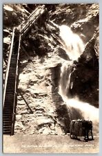 Bottom Of Seven Falls. So. Cheyenne Canon. Colorado Real Photo Postcard. RPPC picture